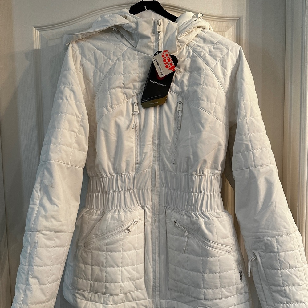 **Free People / FP Movement All-Prepped Ski Jacket - White, Medium, Women's**